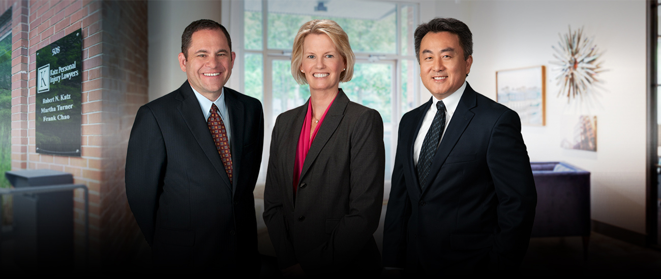 Attorneys Robert Katz, Martha Turner and Frank Chao